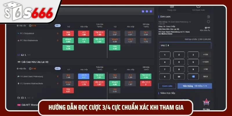 Kèo chấp 3/4 và cách đọc không phải ai cũng biết